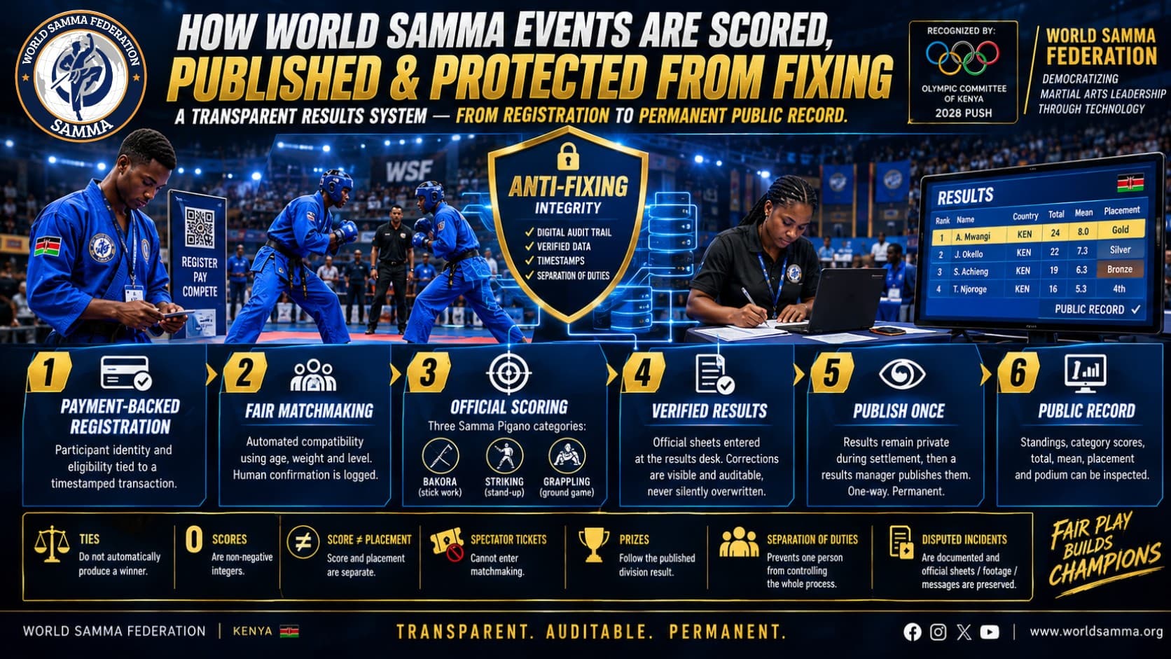 Cover Image for How World Samma Events Are Scored, Published, and Protected from Fixing